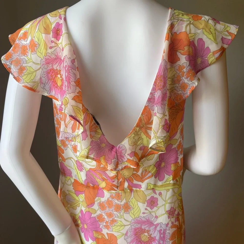 Plus Size Floral Print High-Low Dress Size 3x New with tags Brand is Forever 21